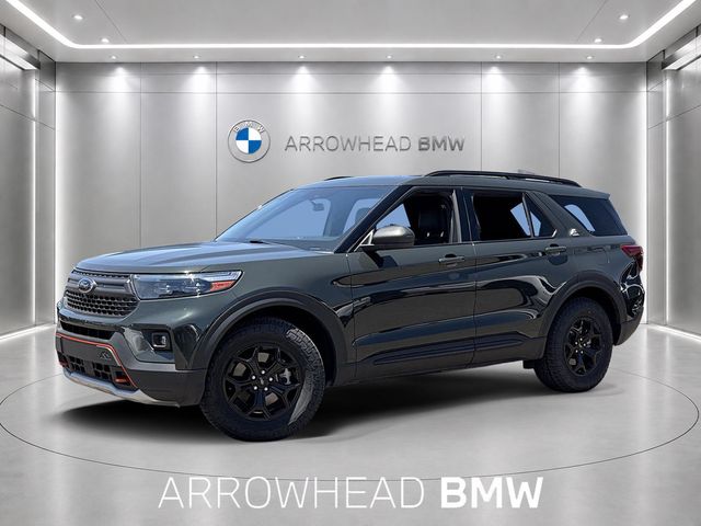 Forged Green Metallic 2021 Ford Explorer SUV / Crossover All-Wheel Drive Automatic