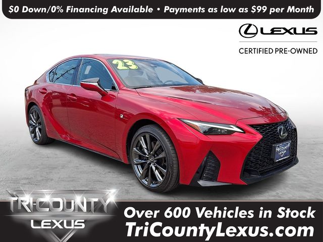 Infrared 2023 Lexus IS Sedan All-Wheel Drive 6-Speed Automatic