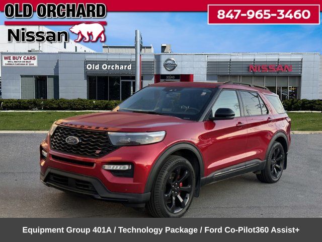 Rapid Red Metallic Tinted Clearcoat 2023 Ford Explorer ST AWD SUV / Crossover All-Wheel Drive Automatic
