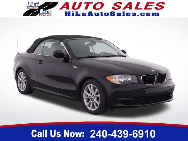 Jet Black 2009 BMW 1 Series Convertible Rear-Wheel Drive 6-Speed Automatic