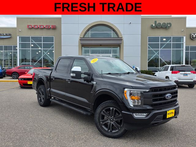 Agate Black Metallic 2021 Ford F-150 Lariat SuperCrew 4WD Pickup Truck Four-Wheel Drive Automatic