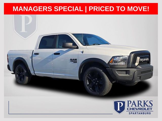 Bright White Clearcoat 2024 RAM 1500 Classic Warlock Crew Cab RWD Pickup Truck 4X2 8-Speed Automatic
