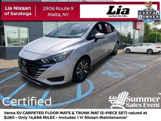 Brilliant Silver Metallic 2024 Nissan Versa Sedan Front-Wheel Drive Continuously Variable Transmission