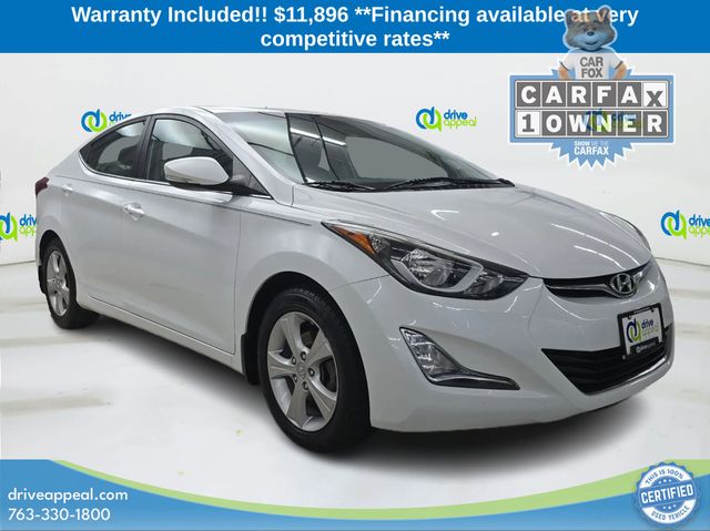 Quartz White Pearl 2016 Hyundai Elantra Sedan Front-Wheel Drive 6-Speed Automatic