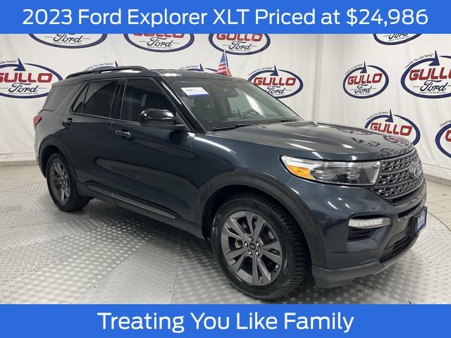 Stone Blue Metallic 2023 Ford Explorer SUV / Crossover Rear-Wheel Drive Automatic
