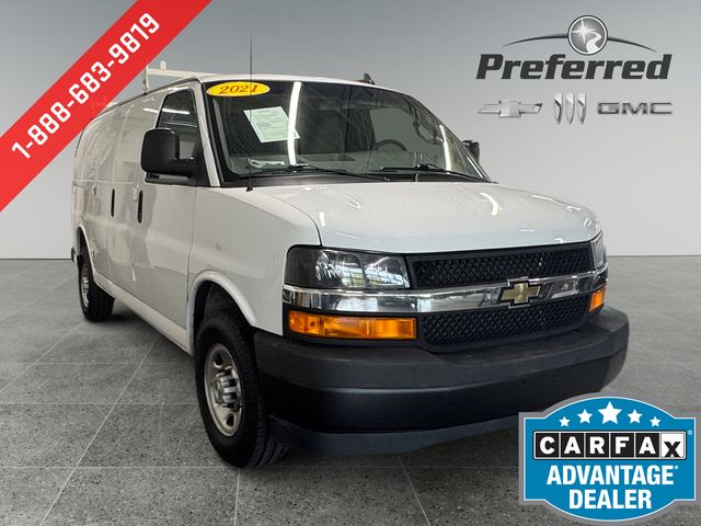 Summit White 2021 Chevrolet Express Cargo Van Rear-Wheel Drive 8-Speed Automatic Overdrive