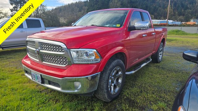 Flame Red Clearcoat 2017 RAM 1500 Laramie Quad Cab 4WD Pickup Truck Four-Wheel Drive 8-Speed Automatic