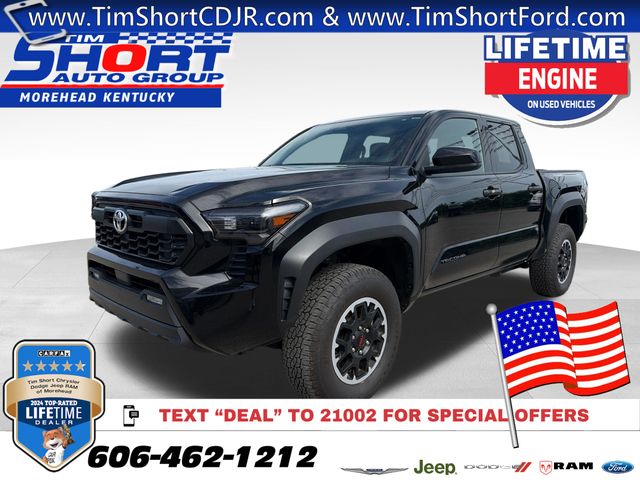 Black 2025 Toyota Tacoma TRD Off-Road Double Cab 4WD Pickup Truck Four-Wheel Drive 8-Speed Automatic