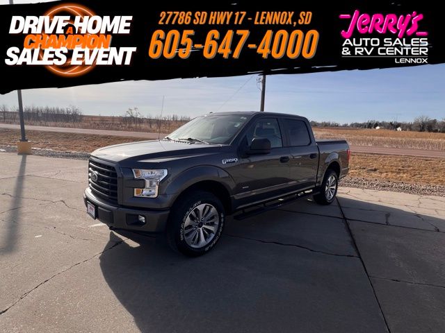 Gray (Magnetic Metallic) 2017 Ford F-150 XL SuperCrew 4WD Pickup Truck Four-Wheel Drive 6-Speed Automatic