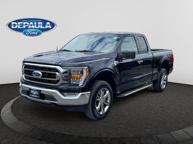 Blue Metallic 2023 Ford F-150 XLT SuperCab 4WD Pickup Truck Four-Wheel Drive Automatic
