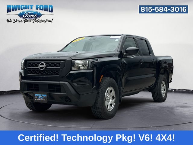 Super Black 2022 Nissan Frontier Pickup Truck Four-Wheel Drive 9-Speed Automatic