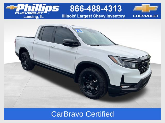 Platinum White Pearl 2025 Honda Ridgeline Black Edition AWD Pickup Truck All-Wheel Drive 9-Speed Automatic