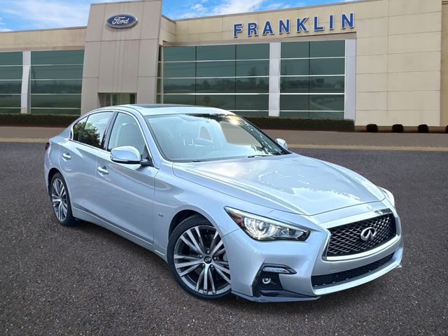 Gray (Liquid Platinum) 2018 INFINITI Q50 Sedan Rear-Wheel Drive 7-Speed Automatic