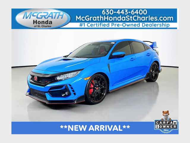 Boost Blue Pearl 2021 Honda Civic Type R Hatchback Front-Wheel Drive 6-Speed Manual