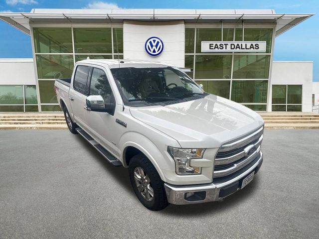 White Platinum 2017 Ford F-150 Lariat SuperCrew 4WD Pickup Truck Four-Wheel Drive 6-Speed Automatic