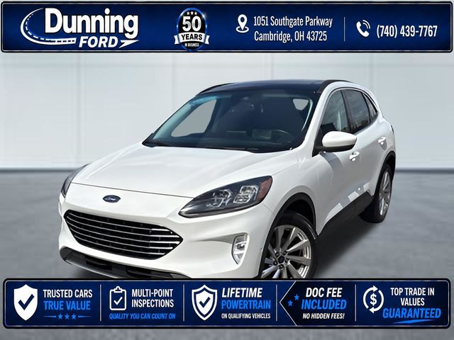Star White Metallic Tri-Coat 2021 Ford Escape Hybrid SUV / Crossover All-Wheel Drive Continuously Variable Transmission