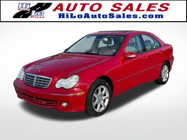 Red 2007 Mercedes-Benz C-Class Sedan All-Wheel Drive 5-Speed Automatic Overdrive