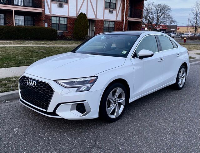 White 2024 Audi A3 40 TFSI Premium FWD Sedan Front-Wheel Drive 7-Speed Automatic