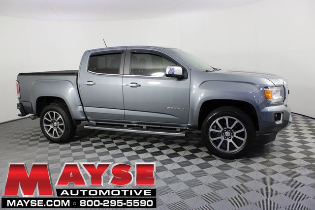 Gray (Satin Steel Metallic) 2019 GMC Canyon Denali Crew Cab 4WD Pickup Truck Four-Wheel Drive 8-Speed Automatic