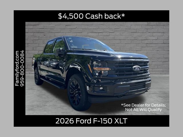 Black Metallic 2026 Ford F-150 Pickup Truck Four-Wheel Drive Automatic
