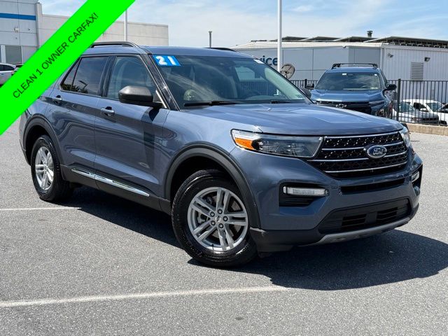 Blue Metallic 2021 Ford Explorer SUV / Crossover All-Wheel Drive Automatic