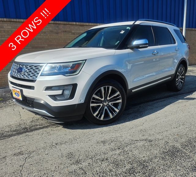 White Platinum Clearcoat Metallic 2017 Ford Explorer SUV / Crossover All-Wheel Drive 6-Speed Automatic