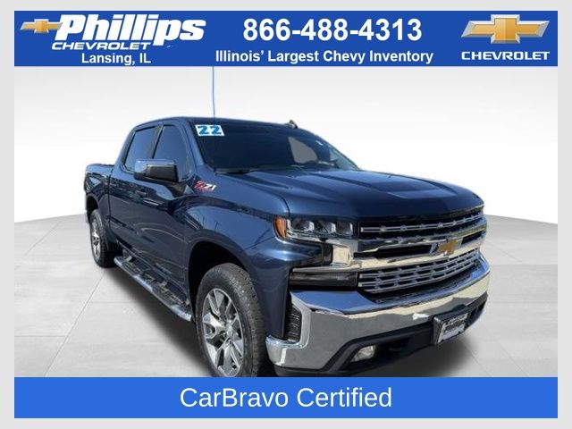 Northsky Blue Metallic 2022 Chevrolet Silverado 1500 Pickup Truck Four-Wheel Drive 8-Speed Automatic