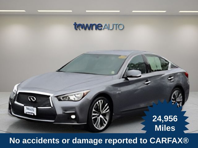 Gray (Graphite Shadow) 2022 INFINITI Q50 Sedan All-Wheel Drive 7-Speed Automatic Overdrive