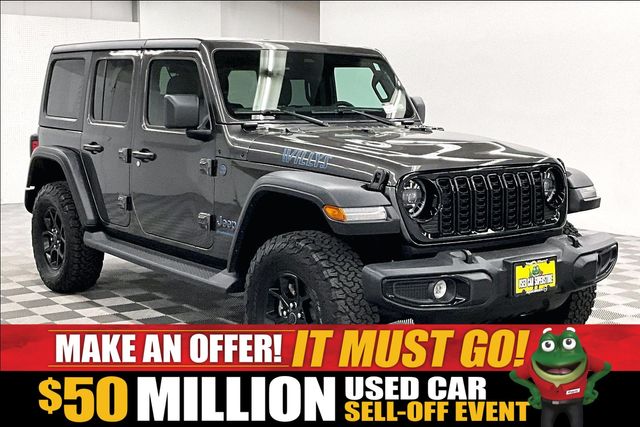 Gray (Granite Crystal Metallic Clearcoat) 2025 Jeep Wrangler 4xe SUV / Crossover Four-Wheel Drive 8-Speed Automatic