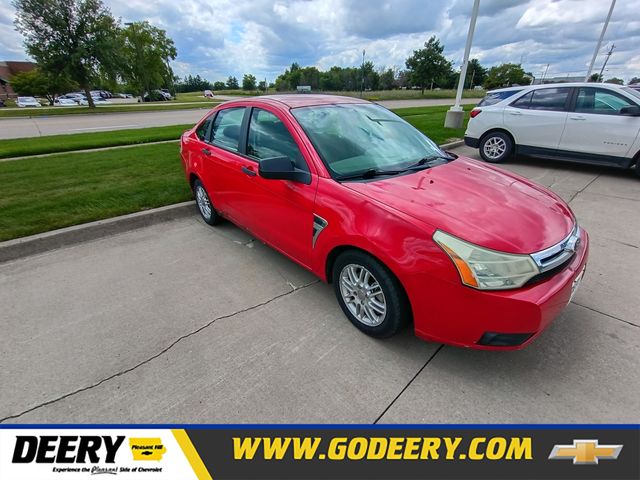 Vermillion Red Clearcoat 2008 Ford Focus Sedan Front-Wheel Drive 4-Speed Automatic