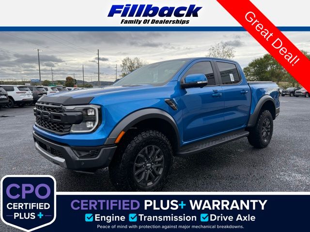 Blue Metallic 2024 Ford Ranger Pickup Truck Four-Wheel Drive Automatic