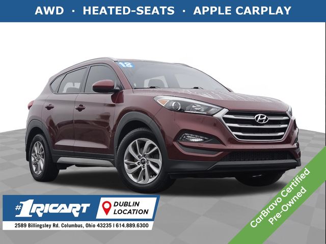 Red (Ruby Wine) 2018 Hyundai Tucson SUV / Crossover All-Wheel Drive 6-Speed Automatic