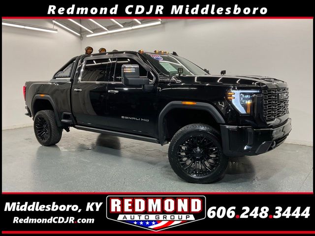 Black 2024 GMC Sierra 3500HD Denali Ultimate Crew Cab 4WD Pickup Truck Four-Wheel Drive Automatic