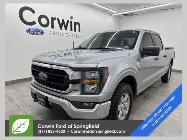 Gray 2023 Ford F-150 XL SuperCrew 4WD Pickup Truck Four-Wheel Drive Automatic