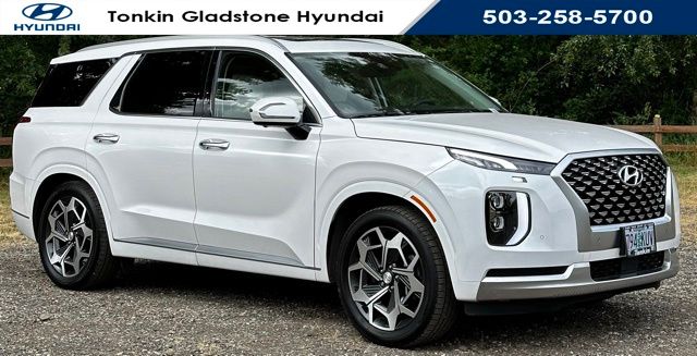 Hyper White 2021 Hyundai Palisade SUV / Crossover All-Wheel Drive 8-Speed Automatic