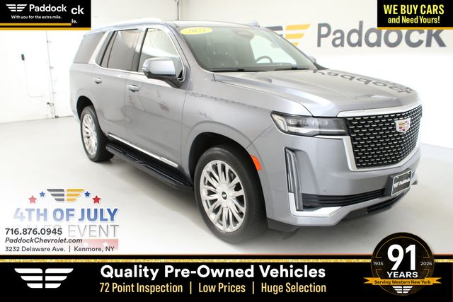 Gray (Satin Steel Metallic) 2021 Cadillac Escalade SUV / Crossover Four-Wheel Drive Automatic