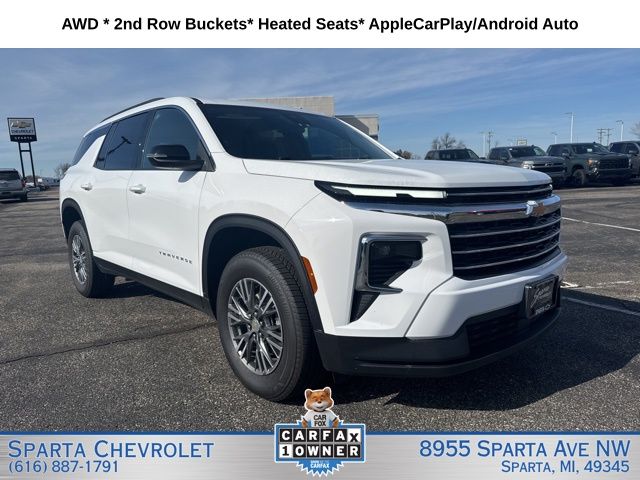 Summit White 2025 Chevrolet Traverse LT AWD SUV / Crossover Four-Wheel Drive 8-Speed Automatic