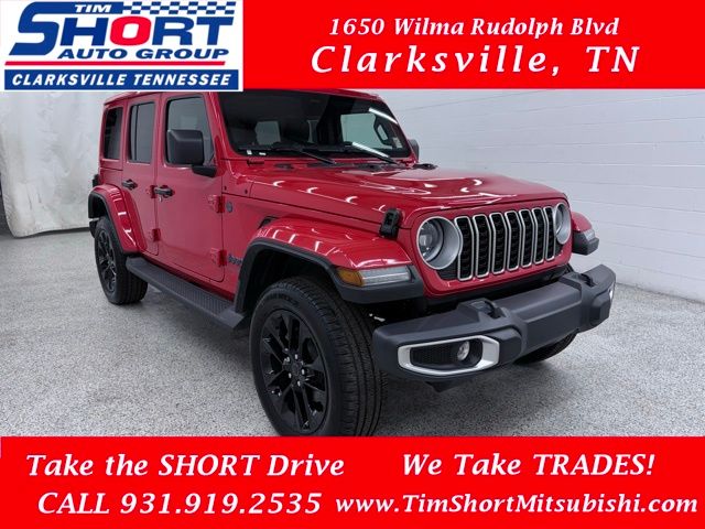 Firecracker Red Clearcoat 2025 Jeep Wrangler 4xe Sahara 4WD SUV / Crossover Four-Wheel Drive 8-Speed Automatic