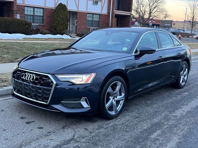 Blue 2024 Audi A6 quattro Premium Plus 45 TFSI Sedan All-Wheel Drive 7-Speed Automatic