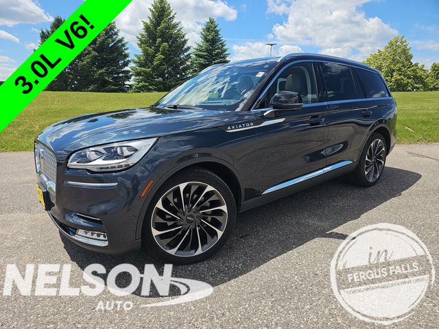Blue Metallic 2022 Lincoln Aviator SUV / Crossover All-Wheel Drive Automatic