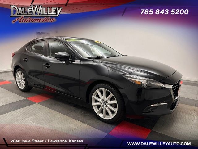 Jet Black 2017 Mazda MAZDA3 Grand Touring Sedan Front-Wheel Drive 6-Speed Automatic
