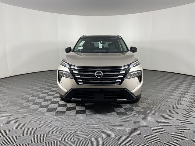 2025 Champagne Silver Metallic/Super Black Nissan Rogue Platinum FWD SUV
