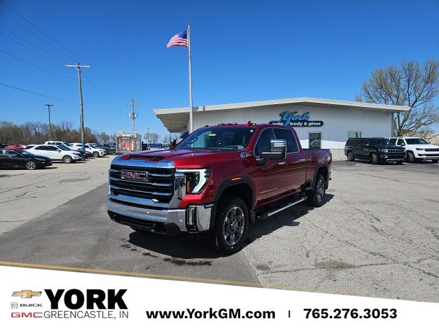 Volcanic Red 2025 GMC Sierra 2500HD SLT Crew Cab 4WD Pickup Truck Four-Wheel Drive Automatic