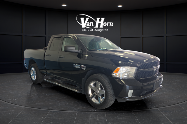 Black Clearcoat 2014 RAM 1500 Express Quad Cab 4WD Pickup Truck Four-Wheel Drive 8-Speed Automatic