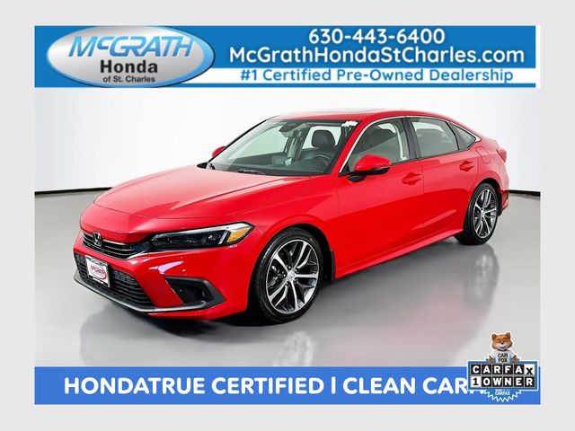Rallye Red 2023 Honda Civic Sedan Front-Wheel Drive Continuously Variable Transmission