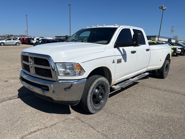 Bright White 2012 RAM 3500 ST Crew Cab LB DRW 4WD Pickup Truck Four-Wheel Drive 6-Speed Automatic
