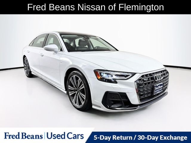 Glacier White Metallic 2023 Audi A8 Sedan All-Wheel Drive 8-Speed Automatic