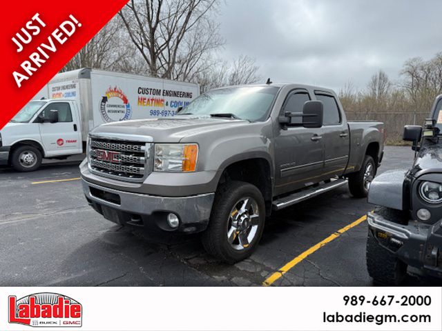 Steel Gray Metallic 2012 GMC Sierra 2500HD SLT Crew Cab SB 4WD Pickup Truck Four-Wheel Drive 6-Speed Automatic Overdrive