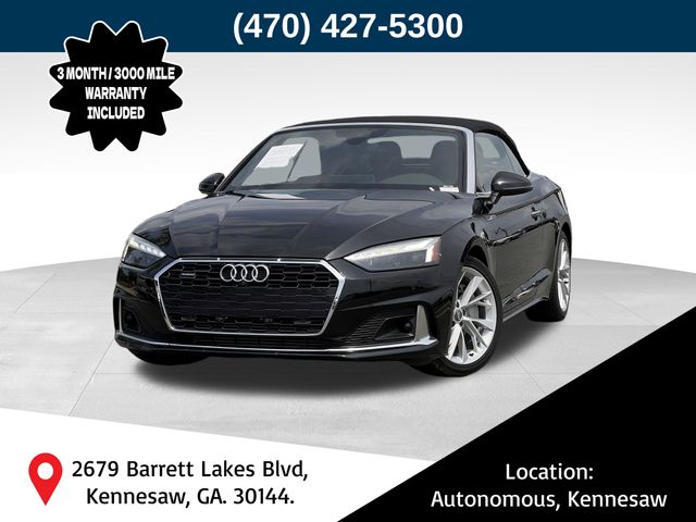 Brilliant Black 2021 Audi A5 Convertible All-Wheel Drive 7-Speed Automatic