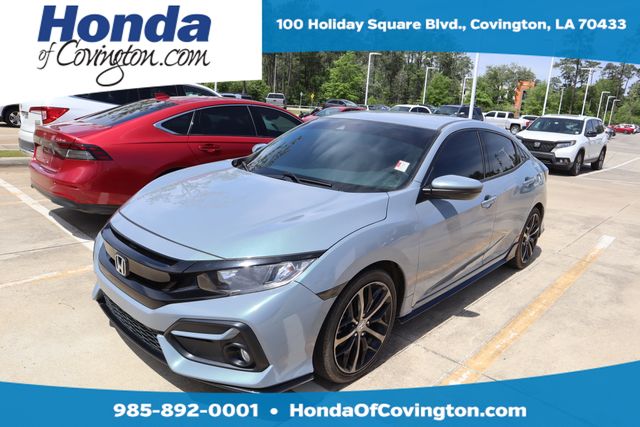 Gray 2021 Honda Civic Hatchback Sport FWD Hatchback Front-Wheel Drive Continuously Variable Transmission